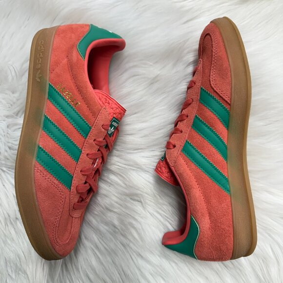 Adidas Gazelle Indoor Preloved Scarlet Green Mens Shoes JH5407 NEW Sz 7 / WMNS 8 - Picture 2 of 4